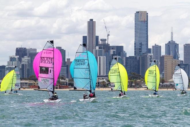 Fleet in action - 2015 ISAF Sailing World Cup Melbourne © Teri Dodds http://www.teridodds.com